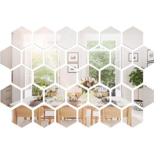 Detachable Acrylic Mirror Inlaid Wall Decal Is Suitable for Family Living Room and Bedroom Decoration