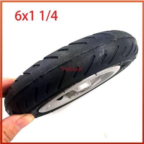 Motorcycle 6x1 1/4 tyre 150MM Scooter Inflation Wheel With Aluminium Hub With Inner Tube Electric Scooter 6 Inch Pneumatic Tire