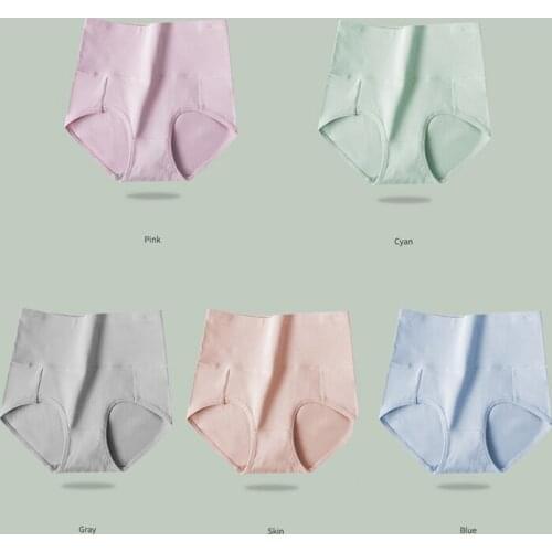 Comfort Female Lingerie Women High Waist Body Shaper 5Pcs/lot Panties Underwear Soft Cotton Breathable Seamless Briefs Sexy XXL
