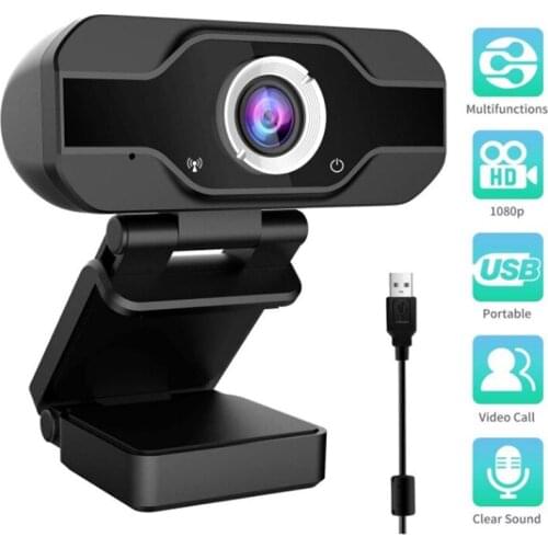 HD Webcam 1080P With Microphone Auto Focus Web Cameras Webcam With Microphone Drive-free Webcams For TV Desktop