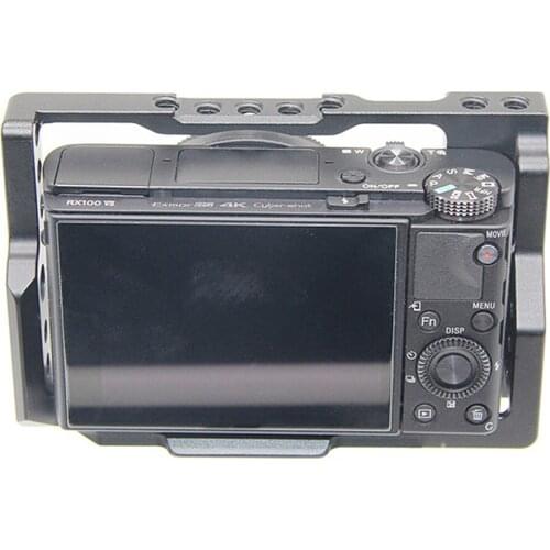 Aluminum Alloy Protective Cover Camera Cage Plate Bracket Mount Adapter w/ 1/4 Thread Hole for Sony RX100 M7 VII 7 Accessories