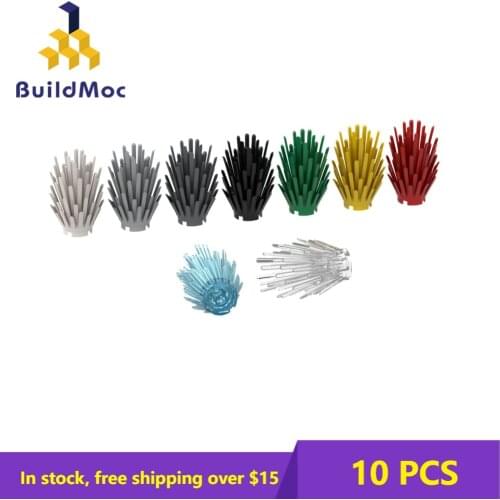 10PCS Bricks 6064 4 x 4 x 5 plant flower For Building Blocks Parts DIY Construction Educational Creative