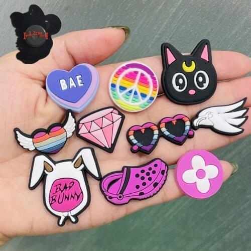 11PCS PVC Cat Bad Bunny Diamond Bird Bee Rainbow Fridge Magnet Decorate Cartoon Sticker DIY Refrigerator Magnets Kids Gifts