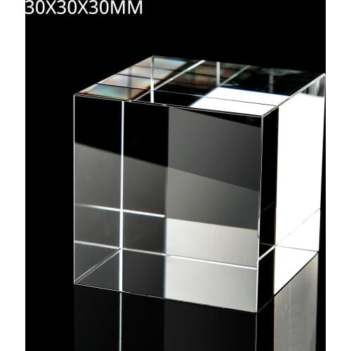 30MM Crystal Cube Artificial Crystal Creative Photo Prism Cube Prism Four-sided Crystal Cube Artificial Creative Rainbow Crystal