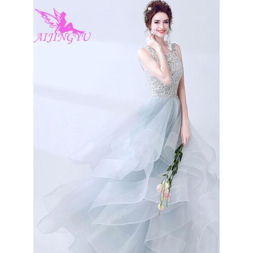 AIJINGYU 2021 2020 communion Customized new hot selling cheap ball gown lace up back formal bride dresses wedding dress TJ308