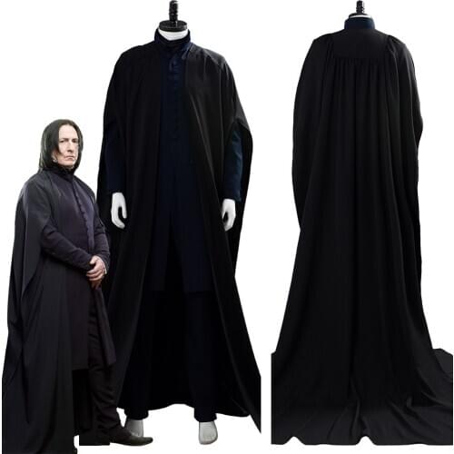 Fast Shipping Professor Severus Snape Cosplay Costume For Adult Magical school Severus Snape Costume Halloween Costumes