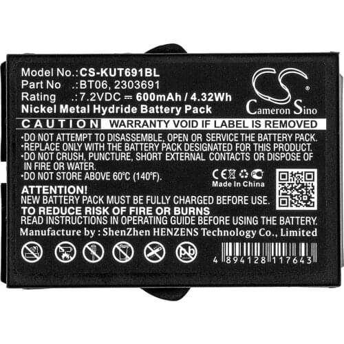 Cameron Sino 600mAh Battery 2303691, BT06 for IKUSI 2303691, TM60, TM61, TM61Transmitters, TM62, TM62 Transmitters