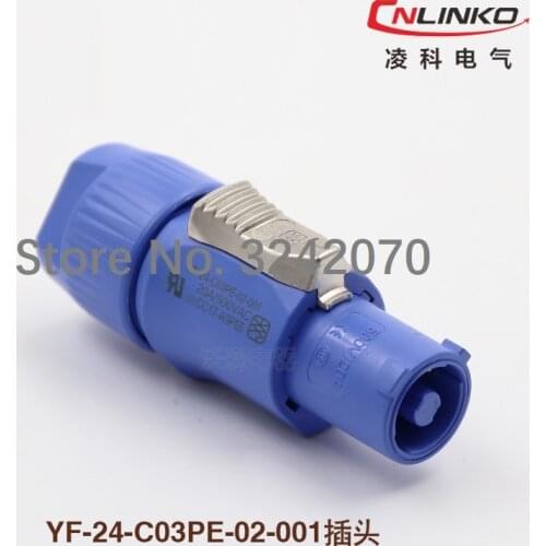 Lingke CNLINKO YF24 NAC3FC Interoperable Model LED Display Aviation Power Plug Audio