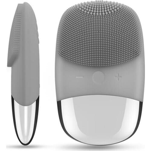 Alwafore Electric Facial Cleansing Brush Silicone Sonic Face Cleaner Deep Pore Cleaning Skin Massager Face Cleaning Brush Device