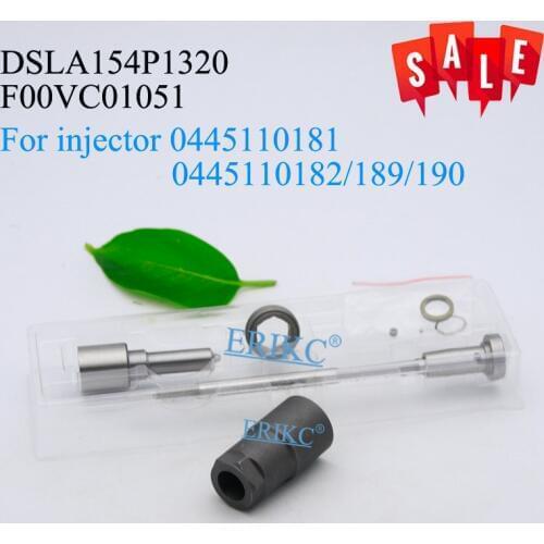 ERIKC 0445110181 0445110189 Injector Overhaul Repair Kits Nozzle DSLA154P1320 Valve F00VC01051 For DODGE 05080 300AA 0986435055