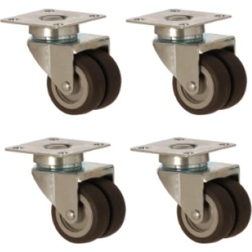 Zet Flanged Polypropylene Above Thermoplastic Coated Bushing Coupled Rotary Wheel 50 mm x 4 Pcs