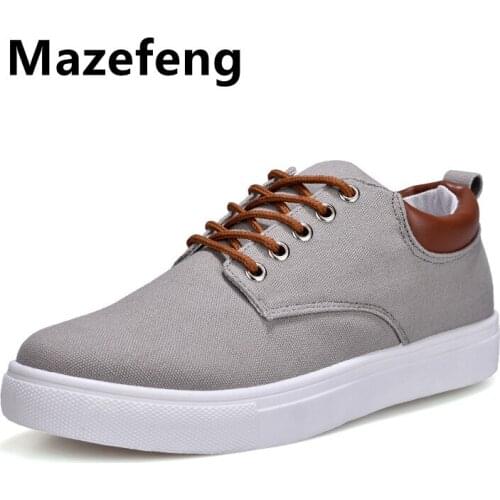 Mens Vulcanize Shoes Canvas Male Sneakers Fashion Lace-up Solid Lovers Couple Shoes Rubber Flat Autumn Casual Man Shoes 39-44