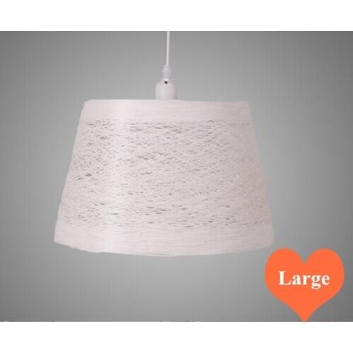 Chinese retro handwoven wicker white Pendant Lights Southeast Asia minimalist E27 LED large lamp for porch&parlor&stairs LHDD008