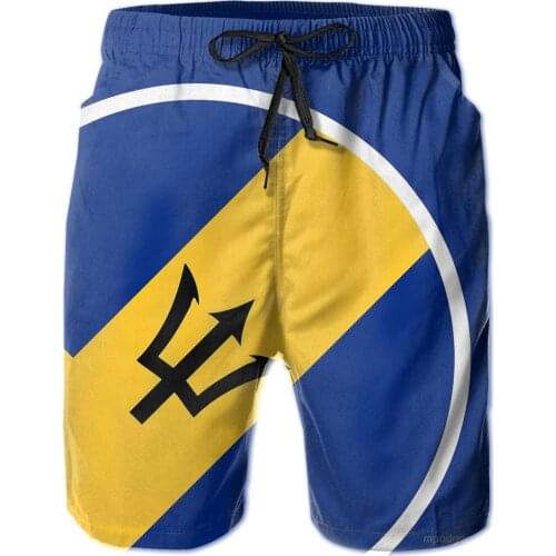 Male Shorts Causal R333 Breathable Quick Dry CoolSports Barbados Flag Gifts S & Products (N)