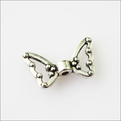 New 30Pcs Tibetan Silver Color Animal Butterfly Spacer Beads Charms 11x18mm