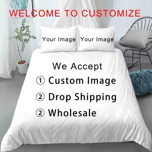 Customize Wholesale 3D Bedding Sets Pillowcases Christmas Printed Duvet Cover Set Queen King Twin Size 2/3Pcs Made DIY Design