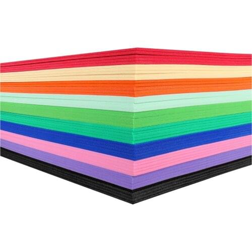 50pcs Sponge Foam Paper EVA Craft Foam Sheets Handicraft Sheets Kids Arts Foam Paper for DIY Projects Scrapbooking
