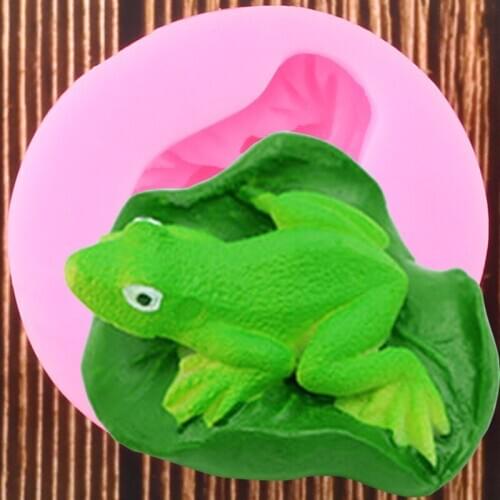 3D Lotus Leaf Frog Silicone Molds Fondant Chocolate Mould Cake Decorating Tools kitchen Baking Mold Clay Candy Moulds