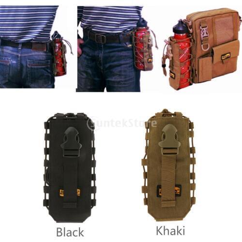 Outdoor 0.5L-2L Water Bottle Bags Tactical Military Molle System Water Bottle Canteen Kettle Pouch Holder