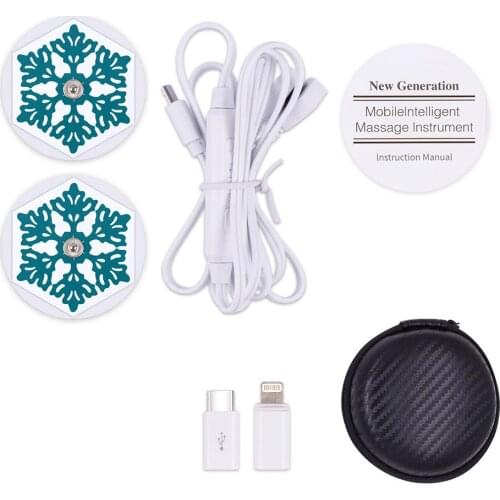 EMS TENS Unit Body Massager 6-Mode Massage Device Muscle Stimulator Pulse Back Arm Leg Mobile Phone Digital Therapy Machine