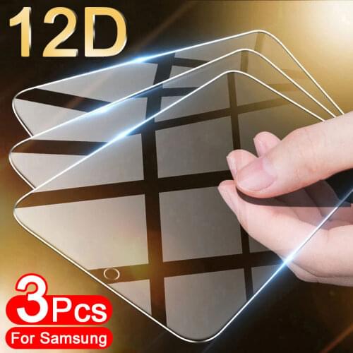 3Pcs Full Cover Protective Glass For Samsung Galaxy A71 A51 A70 A50 A30 A20 A10 A72 A52 A20E M30 Tempered Screen Protector Glass