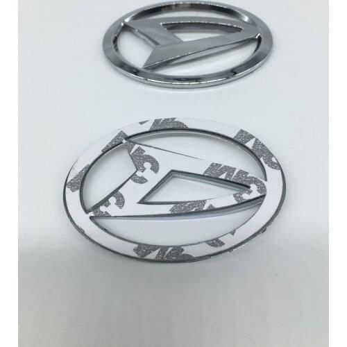 6.4CM*4.4CM Daihatsu gold Chrome car Steering Wheel Front rear Badge Emblem Sticker For Sirion PICO MATERIA COPEN Esse Altis