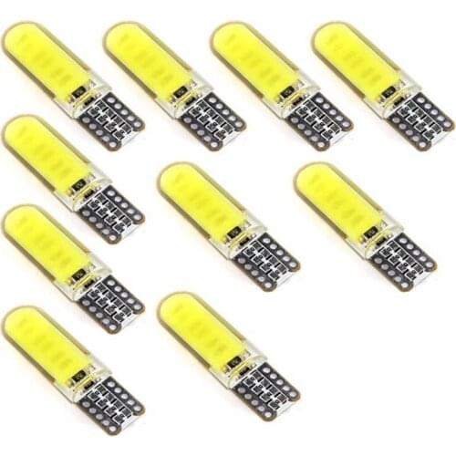 10Pcs T10 W5W COB LED Car Auto Interior Wedge Side Parking Bulb e Light Lamp