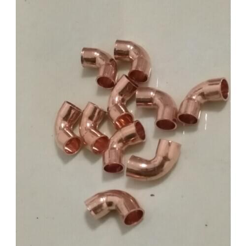 Elbow Head Inner diameter: about 6.35mm, 90 Degree Copper Welding Elbow Refrigeration Air condition Pipe Fittings