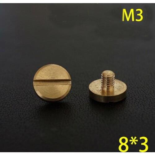 50pc Q28-8*3 Solid Brass belt screw Chicago Screw Leathercraft