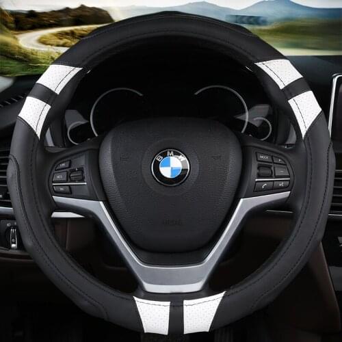 Car Steering-wheels Cover 37 38cm 15" for BMW 1 2 3 4 5 6 7 Z Series E46 E90 E87 F20 F22 F45 F30 G20 E60 F10 G30 F01 G11 E89