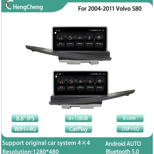 For 2004-2011 Volvo S80 intelligent multimedia video player 8-core 6 + 128G Volvo S80 radio GPS Android 10.0 4G navigation