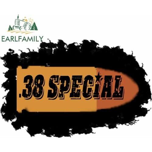 EARLFAMILY 13cm x 8.5cm for 38 Special Ammo Can Pistol RV Car Stickers Trunk Anime Decal Motorcycle Refrigerator Vinyl Car Wrap