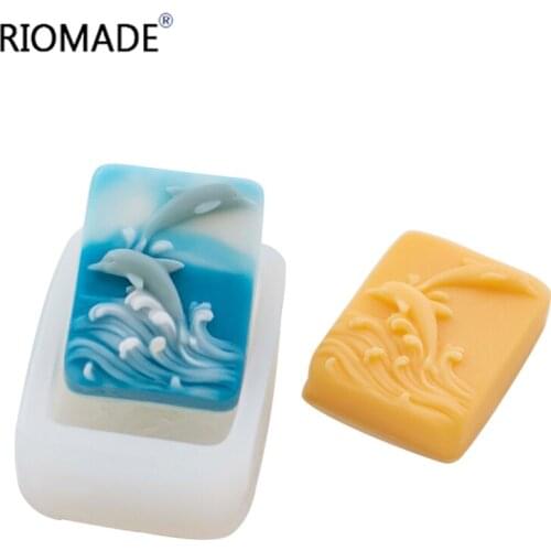 Dolphin Soap Molds Ocean Silicone Chocolate Dessert Fondant Cake Mould Candle Plaster Soap Making Mould Art Crafts Tools