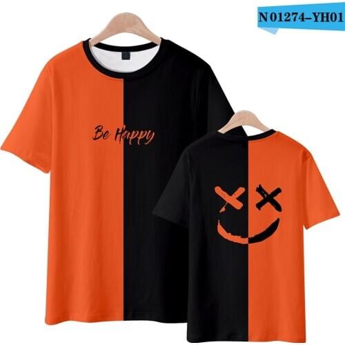 Creative Smiling face lil peep 3D T Shirt men DJ O-neck Short Sleeve boys tshirt Be Summer Women lil peep tshirt Oversized Tops