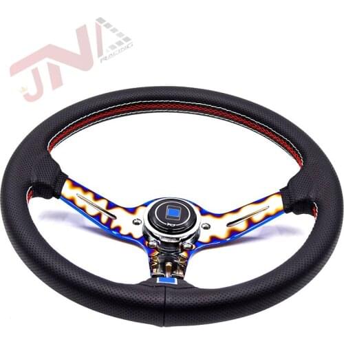 JNA Racing Car Brunt Blue style 350 mm/14 inch steering wheel for game