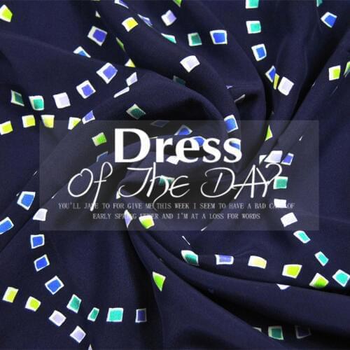 LEO&LIN Small box convoluted beauty 100% silk crepe de chine heavy spring summer dress fabric (1 meter)