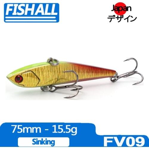 MINI SLIGHT 75S Sinking Vibration 75mm 15.5g Hard Plastic Wobbler Bait For Bass Pike With BKK Hook