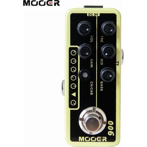 Mooer M006 US Classic Deluxe Electric Guitar Effects Pedal Speaker Cabinet Simulation Accessories High Gain Tap Tempo Bass
