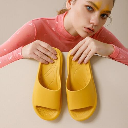 Unisex Soft Eva Slippers Women Shower Non-Slip Slippers Couple Home Slides Household Pool Sandals Beach Bathroom Shoes