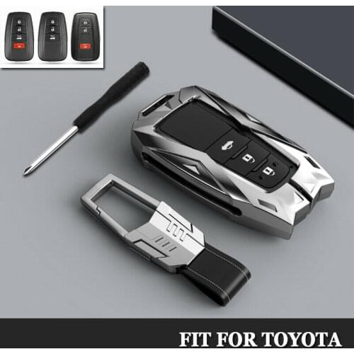 2021 New Zinc Alloy Car Key Case Cover for Toyota Prius Camry Corolla C-HR CHR RAV4 Prado 2018 Accessories Keychain Covers