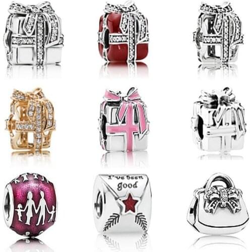 NEW 925 Sterling Silver Birthday Celebration Birthday Cake Gift Box Birthday Charm Bracelet DIY bracelet factory Wholesale