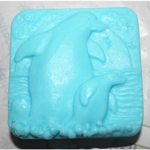 Penguins Craft Art Silicone Soap mold Craft Molds DIY Handmade soap molds