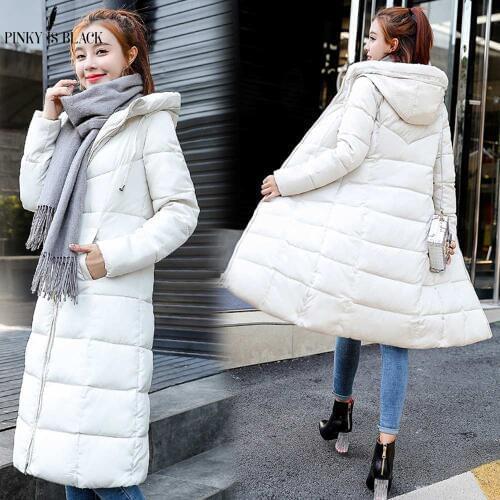 PinkyIsBlack 2018 Plus Size 6XL Winter Jacket Women Hooded Down Wadded Jacket Female Long Parkas Cotton-Padded Winter Coat Women