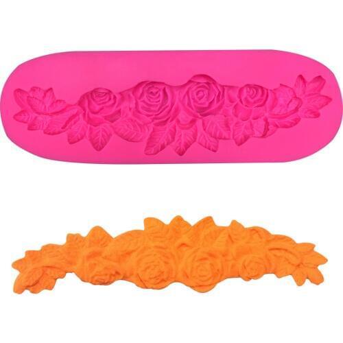 Leaf flower lace silicone mold chocolate fondant cake decoration tools baking utensils F0419