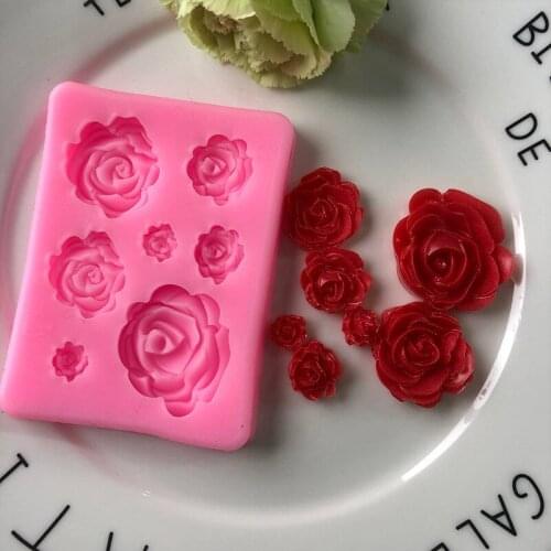 Rose-Shaped Silicone Mold Mobile Phone di jiao mo Decoration DIY Mode XGY-28