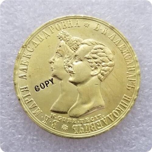 Type #2: Brass_1841 RUSSIA 1 ROUBLE COPY commemorative coins-replica coins medal coins collectibles