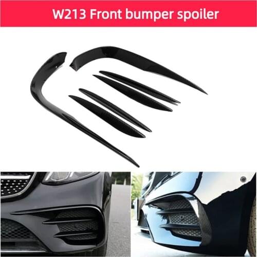 Carbon Front Bumper Spoiler Splitter Cover Grille Air Vent Trim For Mercedes Benz E Cl W213 Sport E63 2016 2017 2018