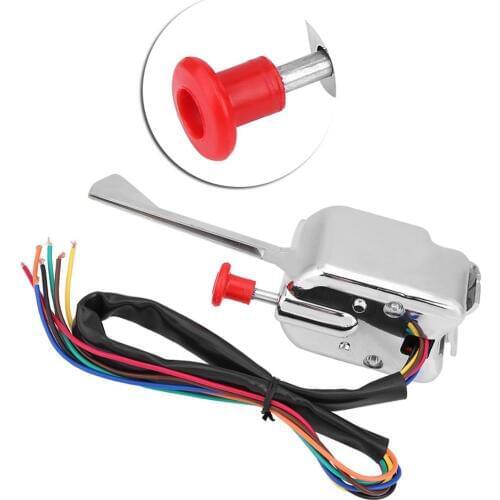 12V Universal Street Hot Rod Turn Signal Switch with flasher and mounting clamp fit for Ford Buick GMC P021-TS-HL101
