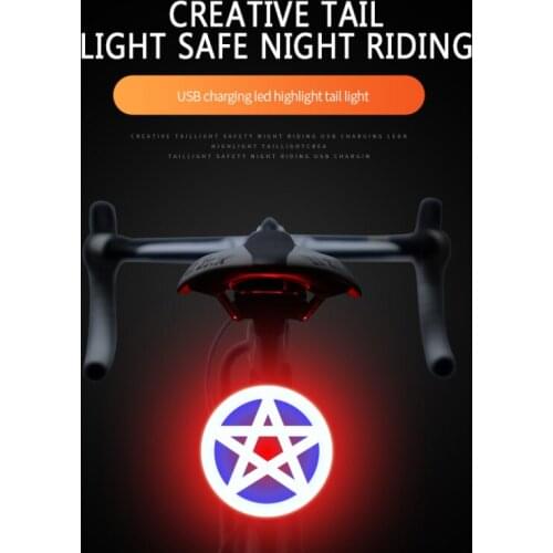 JAKROO Bicycle Light Multi Lighting Modes USB Charging Bike Light Flash Tail Rear Lamp Cycling Light For Mountains Bike Seatpost