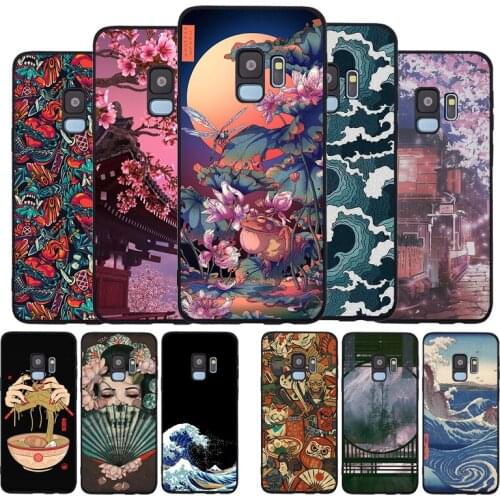 Japanese Style Art Japan Soft phone Case For Samsung S10 S9 S8 S7 S6 EDGE Plus Lite For Note 8 9 10 Cover Silicone Coque Cases
